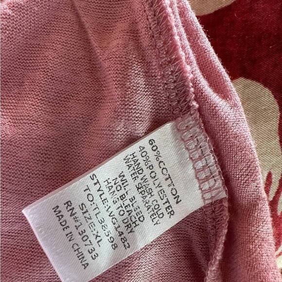 Umgee XL Victorian inspired pink swing tank top with ivory lace bottom. NWOT - Picture 4 of 6